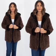 Chocolate Brown Suede Leather Coat With