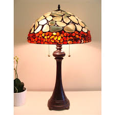 Multi Coloured Glass Shade Table Lamp
