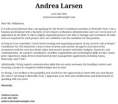 Project Coordinator Cover Letter Examples Samples