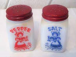 White Milk Glass Salt And Pepper