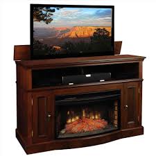 electric fireplace with tv lift ideas
