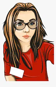 Girl Cartoon Wearing Glasses