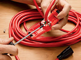 It would be easier to work with the extension cord (guy wire is usually pretty stiff). How To Wire A 3 Prong Extension Cord Plug This Old House