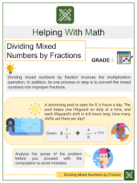 Dividing Mixed Numbers By Fractions 5th
