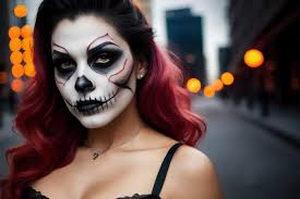 black and white zombie makeup