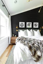 black and white modern master bedroom