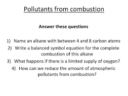 Ppt Pollutants From Combustion
