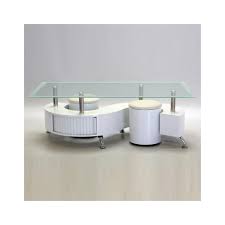 Adelphi Glass Coffee Table In White