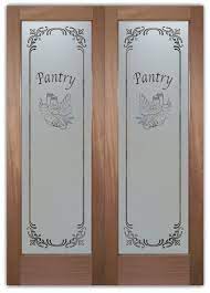 Glass Pantry Doors With Bread Basket