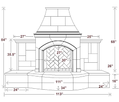 Fireplace Dimensions Outdoor Kitchen