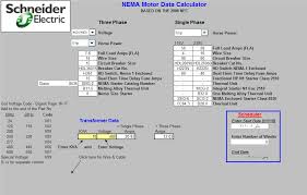 electrical calculations sheet main