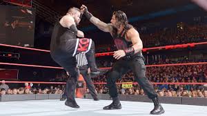 You never know if it's going to be a war of words, or if it's going to be a dog. Roman Reigns Vs Kevin Owens United States Championship Match Photos Wwe