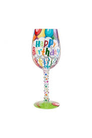 Birthday Streamers Wine Glass Hesemans