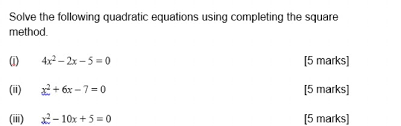 Following Quadratic Equations Using