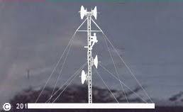 Guyed Telecommunications Tower With Climber Decal Sticker