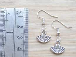 gift set of small fan shaped mandala drop earrings for s gold silver