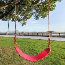 Outsunny swing chair hammock chair 3 seater canopy cushion shelter outdoor bench steel beige. Buy Xinlinke Children Swing Seat Set Rope Adjustable With Tree Hanging Straps Snap Hooks Kids Indoor Outdoor Backyard Playground Playset Swingset Replacement Accessories Red Online In Indonesia B08b622kz8