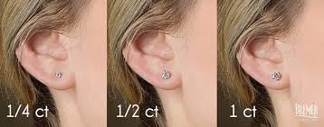 Diamond Earring Studs Size Chart Basement Wall Studs