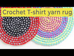 crochet a round t shirt yarn rug you
