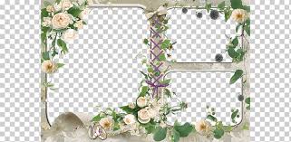 white rose flower framed collage frame