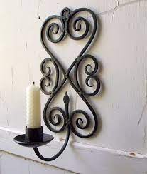 Wrought Iron Candle Sconce Vintage