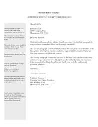 Professional Business Letters Examples Cover Letter