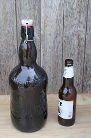 Huge Beer Bottle Amber Glass Brauer