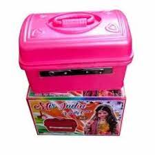 plain pink mis india vanity case for