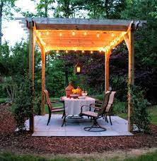 perfect patio with globe string lights