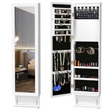 Led Jewelry Cabinet Full Mirror Armoire