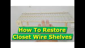 how to clean wire closet shelves paint