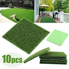 walfront 10 pcs artificial grass mat