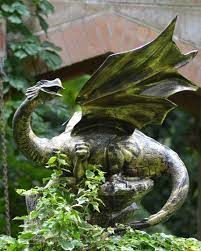 Large Cast Metal Mythical Dragon Garden