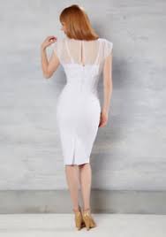 Details About Stop Staring Twilight Dress Modcloth Film Noir Fatale White Pinup Wedding Dress