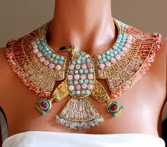 bead embroidered egyptian statement