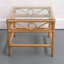 Vintage Coffee Table In Rattan And