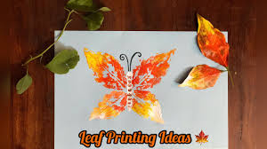 diy leaf printing