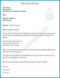 salary increment letter format