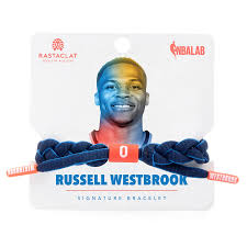American professional basketball player russell westbrook was drafted by the oklahoma city thunder in 2008 as the fourth overall pick of the draft. Oklahoma City Thunder Russell Westbrook Rastaclat Braided Player Name Number Team Color Bracelet