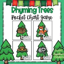 Rhyming Trees Pocket Chart Game
