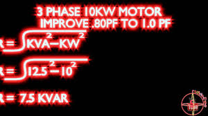 10kw Motor 0 80 To 1 0 Power Factor Improve Calculation Kvar
