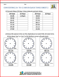 This is indicated by the hours passed since midnight, from 0 to 23. 24 Hour Clock Conversion Worksheets