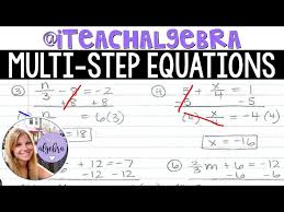 Algebra 1 Solving Multi Step
