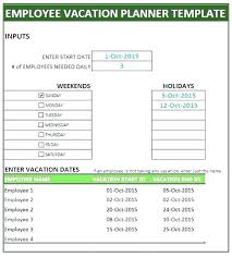 Vacation Tracking Spreadsheet And Calendar Template Excel U