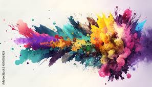 Abstract Watercolor Explosion Vibrant