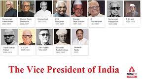 vice president of india list