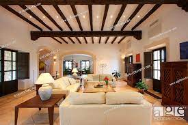 living room in spanish style home