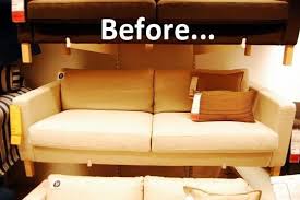The legs on karlstad sofas can be unbolted from the frame and replaced with either different ikea legs designed specifically for the karlstad sofa or with legs from a. Before After Adding Style To An Ikea Karlstad Sofa Karlstad Sofa Ikea Karlstad Sofa Sofa Makeover