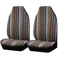 Blue Striped Car Seat Covers