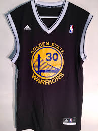 Details About Adidas Nba Jersey Golden State Warriors Stephen Curry Black Alt Sz S
